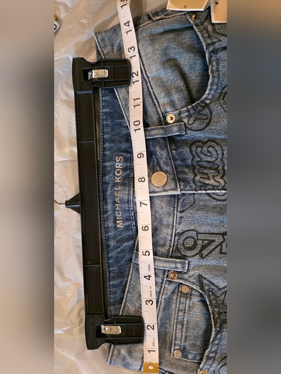 NWT! Michael Kors Light Blue Graphic Print Jeans - Picture 8 of 10